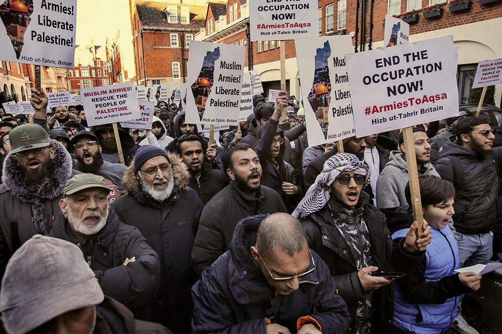 Hizb ut-Tahrir organized march in support of Palestine in the UK.